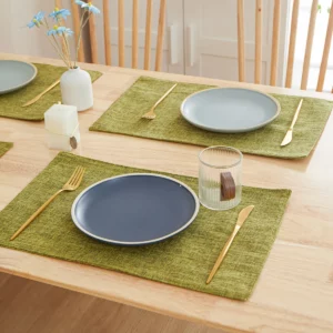 30X46 CM Linen Solid Color Dining Table Mat Fashion Style Western Dining Table Bowl Cup Rectangle Placemats Table Decoration - Image 5