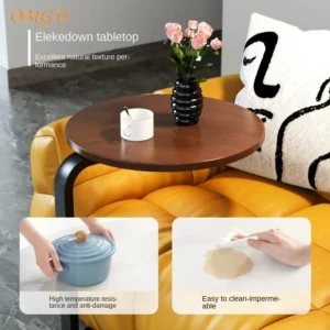 OMGD Living Room Small Round Table Balcony Sofa Next To The Coffee Table Bedroom Bedside Table Removable Simple Shelf News - Image 2