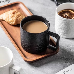Solid Color Stone Patterned Ceramic Mug Creative Couple Cup Water Cup Office Large Capacity Coffee Cup Milk Cups Home Tea Cups - Image 2