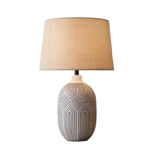 Wabi-sabi Table Lamp, Bedhead and Bedroom Decorative Light Fixture, Villa Retro Living Room Decoration Ceramic Table Lamp - Image 6