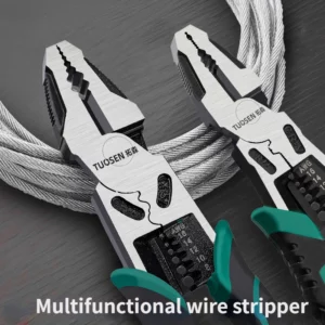 Deli 9 inch multi-function electrician pliers multi-function wire stripper pliers pointed nose pliers diagonal pliers hand tools - Image 4