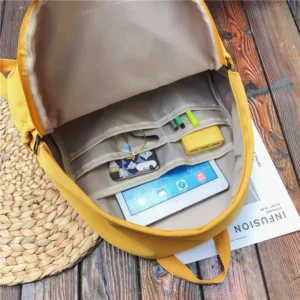 2022 New Korean Large-capacity Outdoor Backpack Boys Girls Solid Color School Bag Female Wear Oxford Cloth Student Backpack - Image 4