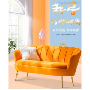 Sofa living room small apartment Nordic simple modern light luxury net red bedroom clothing store double simple lazy sofa - Image 6
