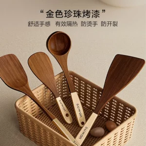 Kitchen Cooking Utensils Ebony Spatula Spoon Non Stick Pan Special Stir Fry Shovel High Temperature Resistant Wooden Spatula - Image 3