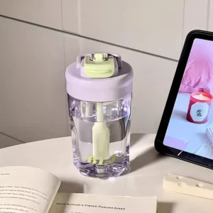 550/700ml Cute Water Bottle Sport Tumbler For Girls Kids Plastic Aesthetic Ice Hot Coffee Tea Juice Cup School Drinking Bottle - Image 4