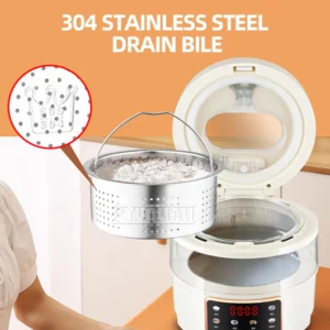 Intelligent Rice Cooker 2L Visual Glass Multi Cooker Household Portable Panela Elétrica De Arroz Multifunctional Rice Cooker - Image 3