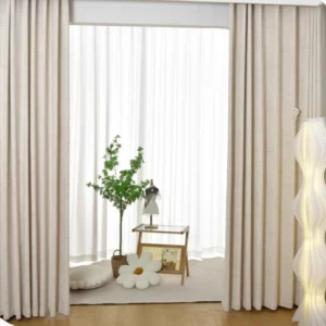 French Thickened Chenille Cream Style Curtains Modern Simple Blackout Curtains for Living Dining Room Bedroom Customization - Image 5