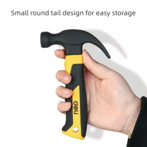 Deli Mini Claw Hammer Short/Long Handle Double Nail High Carbon Steel Household Durable Anti Slip Industrial Grade Hand Tool - Image 5
