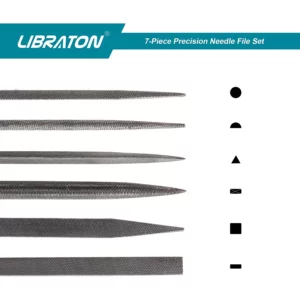 Libraton 6Pcs Needle File Set Interchangeable, Small Files, Mini Files, Wood Files, Metal Files Set, Steel Files with Handle - Image 5