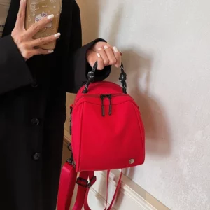 2025 Casual Nylon Solid Small Square Backpacks Leisure Sport Hot Trendy Simple Versatile Shoulder and Crossbody Bags for Women - Image 3