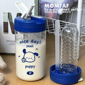 600Ml Cartoon HelloKittys Pochacco Water Cup Girls Plastic Cup High Temperature Resistant Summer Children's Water Bottle Gifts - Image 3