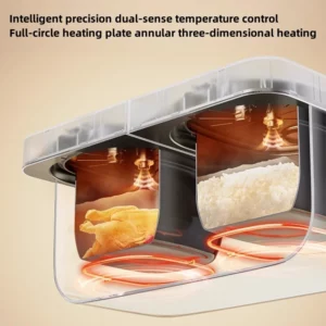 Bear Intelligent Rice Cookers Double Inner Container Integrated Cooking Pot Multi-functional Electric Cooker Home Porridge Soup - Image 5
