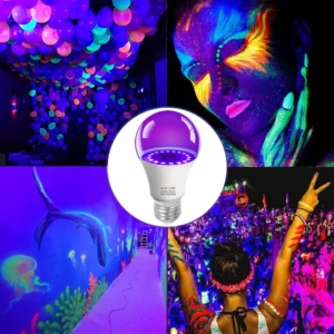 12W E27 UV LED Bulb Purple Black Lights Bulbs Glow in the Dark Party Halloween Decoration Fluorescent Light Lamp AC 85-265V - Image 4