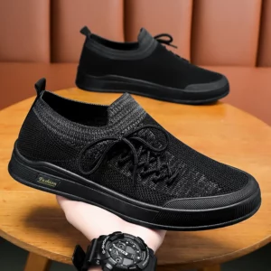Skate Shoes for Men Flat Mesh Breathable Summer Lace-up Comfortable Walking Shoes Outdoor Sports Trendy Sneakers for Man - Image 2
