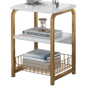 JOYLIVE coffee sofa side cabinet small coffee table mini table bedroom small bedside table marble coffee coffee table cabinet - Image 6