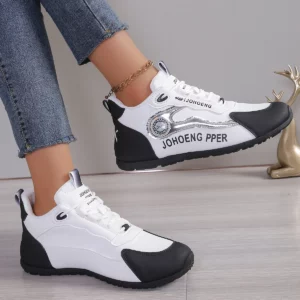 2024 Women with Waterproof Anti Slip Lace Up Shoes Trendy Trend Versatile Autumn Women Walking Outdoor Sneakers Zapatos De Mujer - Image 3