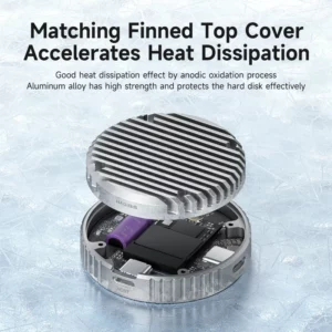 Hagibis Heatsink Heat Dissipation Fins Cover With Magsafe Only Accessories for MC100 Magnetic M.2 2230 NVMe SSD Enclosure - Image 5