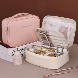 New Women's Cosmetic Bag Portable Storage Bag Large Capacity Luxury Makeup Bag Travel Organizer Essentials Toiletry Bags - Image 2