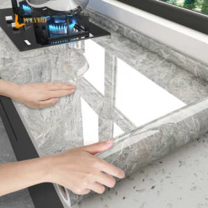 10M Marble Kitchen Oil-Proof Film Waterproof Self-adhesive Wall Tile Sticker Moisture-Proof Countertop Cabinet Cover Wallpaper - Image 1