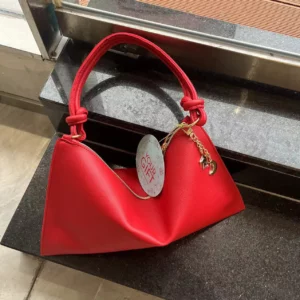 Retro Red PU Envelope Package 2024 New Ladies Elegant Simple Zipper Shoulder Bag Large Capacity Fashionable High Street Handbag - Image 2