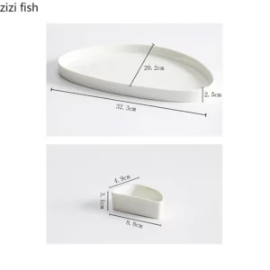Ceramic Dinner Plate Restaurant Steak Plates Pasta Plates Vegetable Salad Plates Dessert Dish Household Solid Color Tableware - Image 5