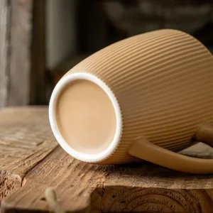Vertical Stripes Mug Japanese Vintage Style Simple High Beauty Coffee Cups Household Large Capacity water cup Breakfast cup - Image 3