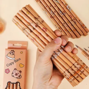 12Pcs/Box Cartoon Capybara Wood Pencil Writing Drawing Tool School Office Supply Student Stationery children's day gift - Image 3
