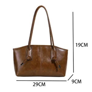 Solid Color PU Leather Tote Bags for Women 2025 Fashion Female Shoulder Bag High-quality Purses and Handbags Designer Sac A Main - Image 5