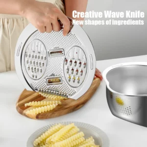 Rice Washer 304 Stainless Steel Pasta Strainer Bowl Portable Vegetable Colander Kitchen Fruit Drain Bowl Rice Washing Basket - Image 3
