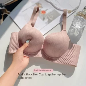 Super thick 8CM no steel ring bra thickened and gathered small chest flat chest special extra thick bra sexy underwear - Image 1