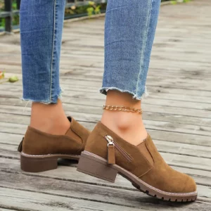 Shoes Woman 2024 Trend Women Shoes Thick Heel Thick Soled Short Boots Fashionable One Foot Outdoor Casual Botas Vaqueras Mujer - Image 2