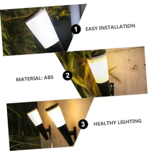 Solar Wall Light Exterior Outside Solar Fence Lights Pathway Light Outdoor Solar Lamp Wall Sconce For Garden Backyard Front Door - Image 3