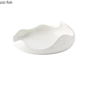 Ceramic Dinner Dish Steak Plates Creative Household Irregular Shaped Tableware Pasta Plate Modern Hotel Restaurant Dessert Trays - Image 6