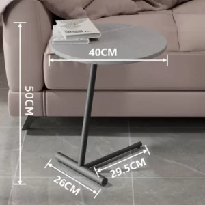 Simple Living Room Furniture Household Rock Plate Iron Art Small Tea Coffee Table Creative Bedroom Sofa Round Table Side Cabinet - Image 4