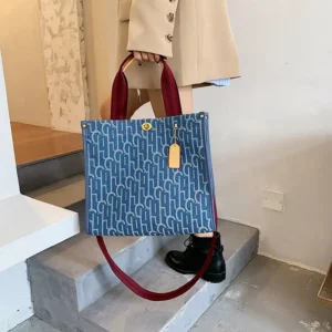 Canvas Tote Shopping Bag New Versatile Shoulder Crossbody Bags Printed Letters Large Capacity Women's Handbags Travel Storage - Image 3