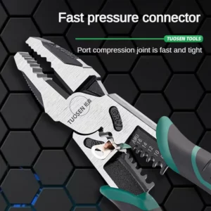 Deli 9 inch multi-function electrician pliers multi-function wire stripper pliers pointed nose pliers diagonal pliers hand tools - Image 3