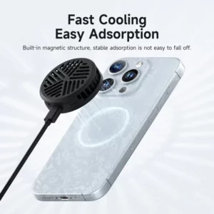 Hagibis Magnetic Cell Phone Cooler Universal Cooling Fan Mobile Phone Radiator for iPhone 16 Pro Black Shark Gaming Live Stream - Image 4