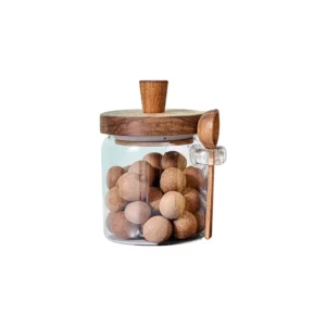 Glass Sealed Jar Five Grains Coffee and Tea Storage Can with Wooden Spoon Seasoning Bottle Kitchen Moisture-proof Storage Tank - Image 5