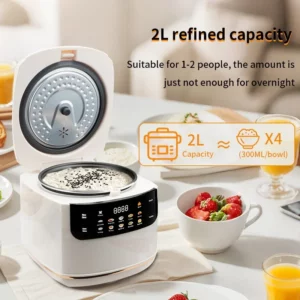 MultiCooker Electric Rice Cooker 110V 220V Non-Stick Pot 1-3 People Mini Cooking Machine Steamed Smart Rice Cooker Kitchen 2L - Image 4
