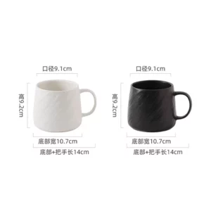 Simple Stone Texture Ceramic Coffee Cup 550ml Large Capacity Tea Cup Home Dessert Bread Milk Mug Office Mug Gift Home Decoration - Image 6