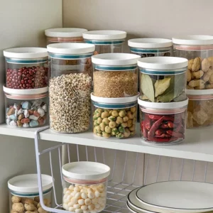 Sealed Jar Kitchen Storage Sealed Ring Bottle Food Grade Transparent Container Miscellaneous Grain Snack Storage Jar - Image 2