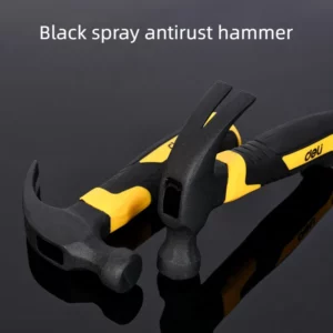Deli Mini Claw Hammer Short/Long Handle Double Nail High Carbon Steel Household Durable Anti Slip Industrial Grade Hand Tool - Image 3
