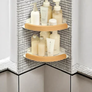 shower corner organizer storage，Bathroom Storage Shelves, bathroom corner Rack on wall,no drill bath shelf,household items - Image 2
