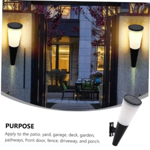 Solar Wall Light Exterior Outside Solar Fence Lights Pathway Light Outdoor Solar Lamp Wall Sconce For Garden Backyard Front Door - Image 5