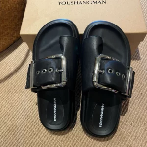 Designer Slippers Casual Flats Shoes Fashion Women's Sandals 2025 Summer Beach Flip Flops Cozy Slides Buckle Sandalias De Mujer - Image 5
