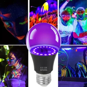 12W E27 UV LED Bulb Purple Black Lights Bulbs Glow in the Dark Party Halloween Decoration Fluorescent Light Lamp AC 85-265V - Image 5