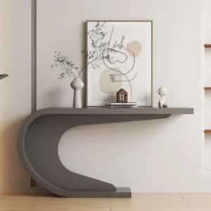 Entry Table Console Living Room Stainless Steel Modern Furniture Design Marble Centre Console Table with Marble Top Mirror - Image 4