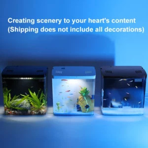 Fish Tank Living Room Small Mini Douyu Tank Household Tabletop Ecological Tank Self Circulating Back Filter Goldfish Tank - Image 5