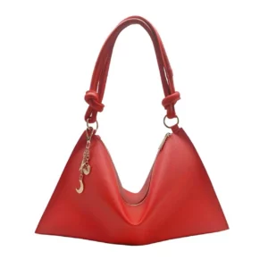 Retro Red PU Envelope Package 2024 New Ladies Elegant Simple Zipper Shoulder Bag Large Capacity Fashionable High Street Handbag - Image 4