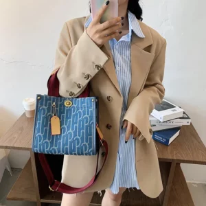 Canvas Tote Shopping Bag New Versatile Shoulder Crossbody Bags Printed Letters Large Capacity Women's Handbags Travel Storage - Image 4